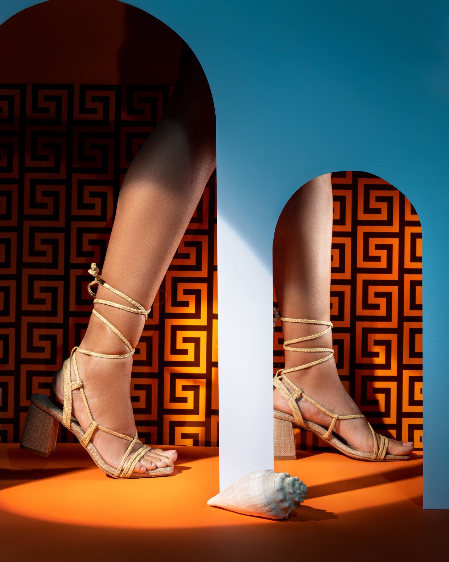 Naxos wrap sandals