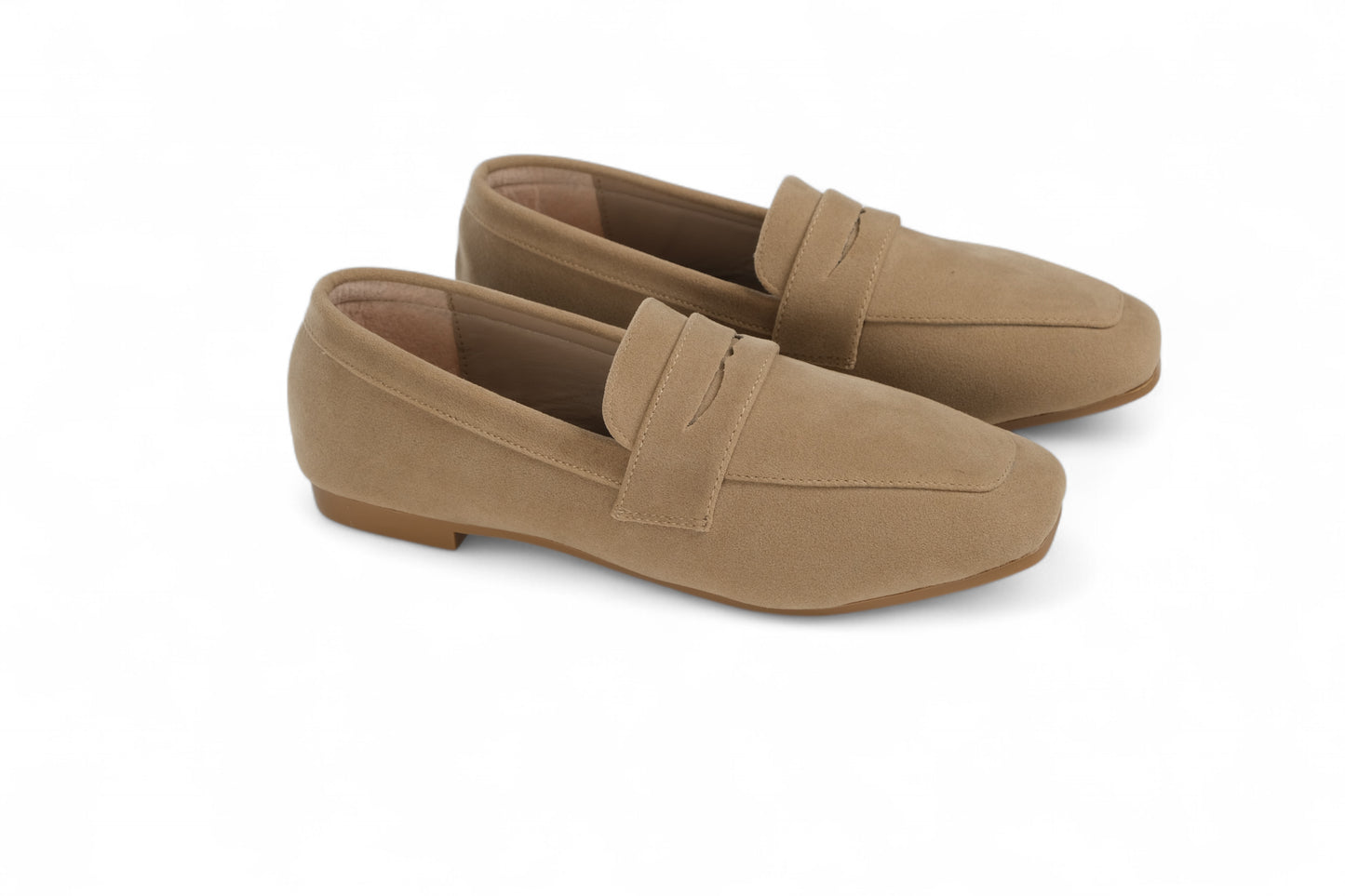 Zane Suede Loafers in Beige