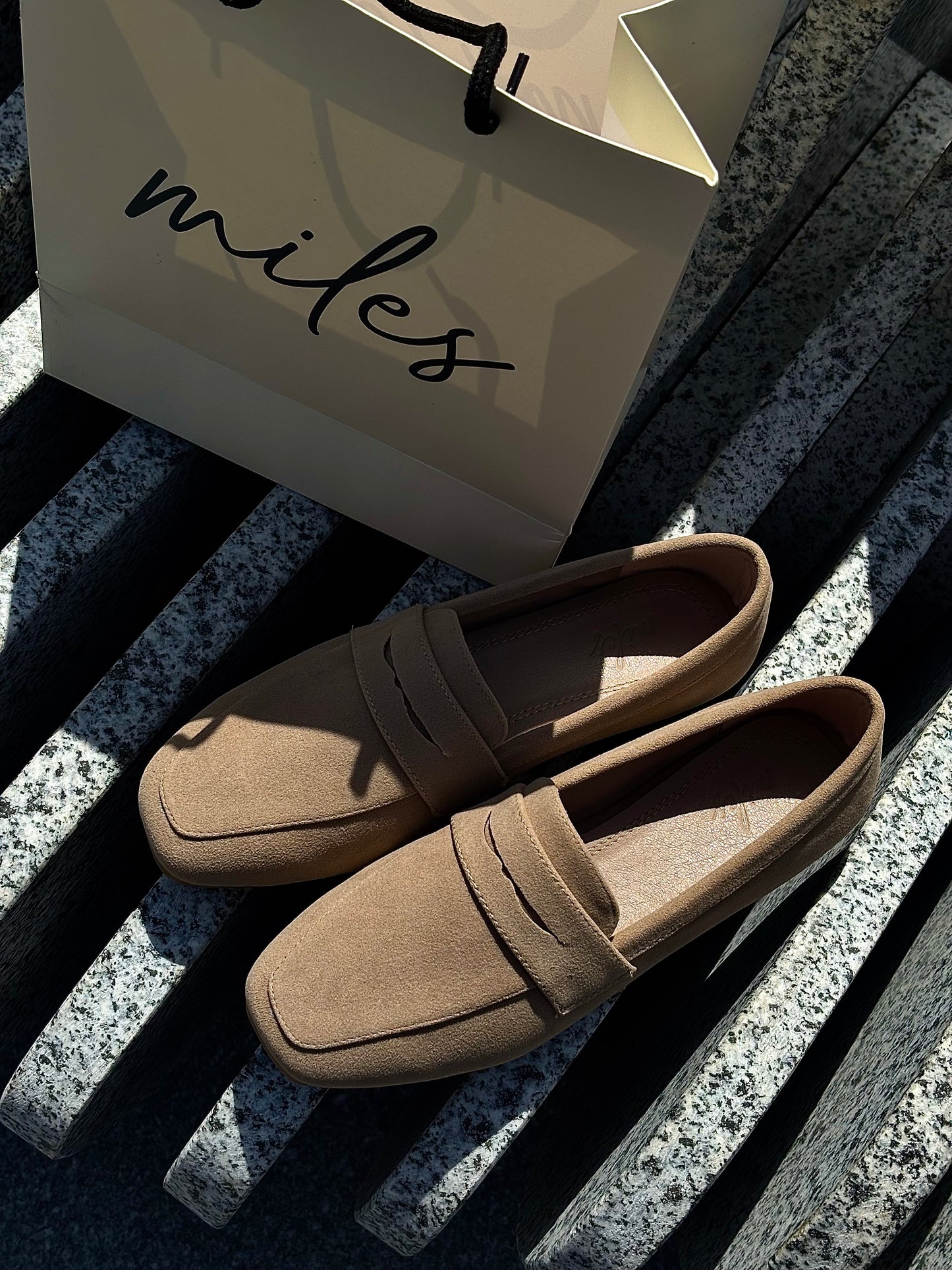 Zane Suede Loafers in Beige