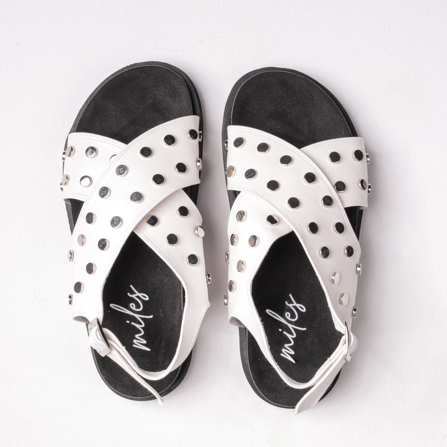 Trixie Cross Sandals White