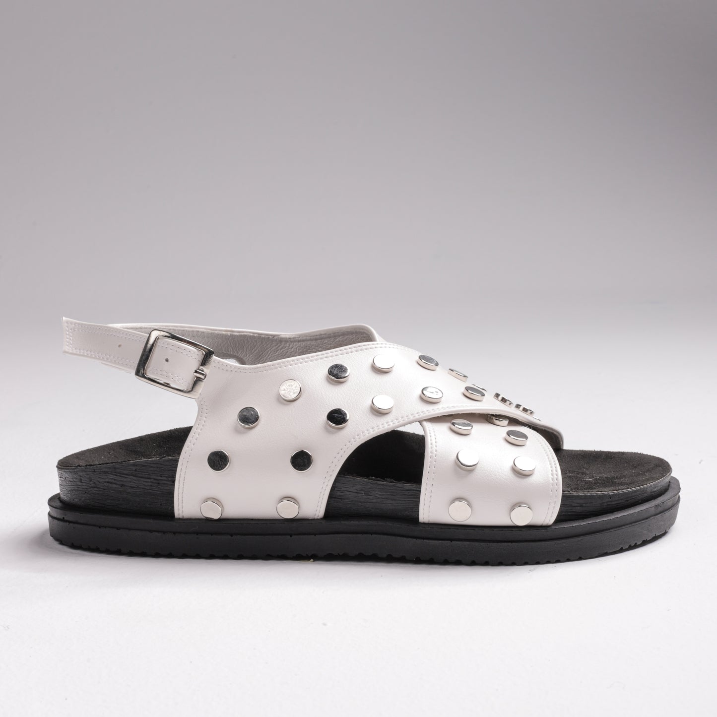 Trixie Cross Sandals White