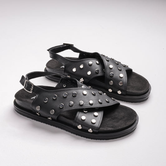 Trixie Cross Sandals Black
