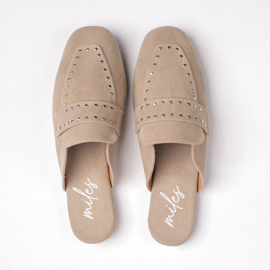 Cleo Mules Beige