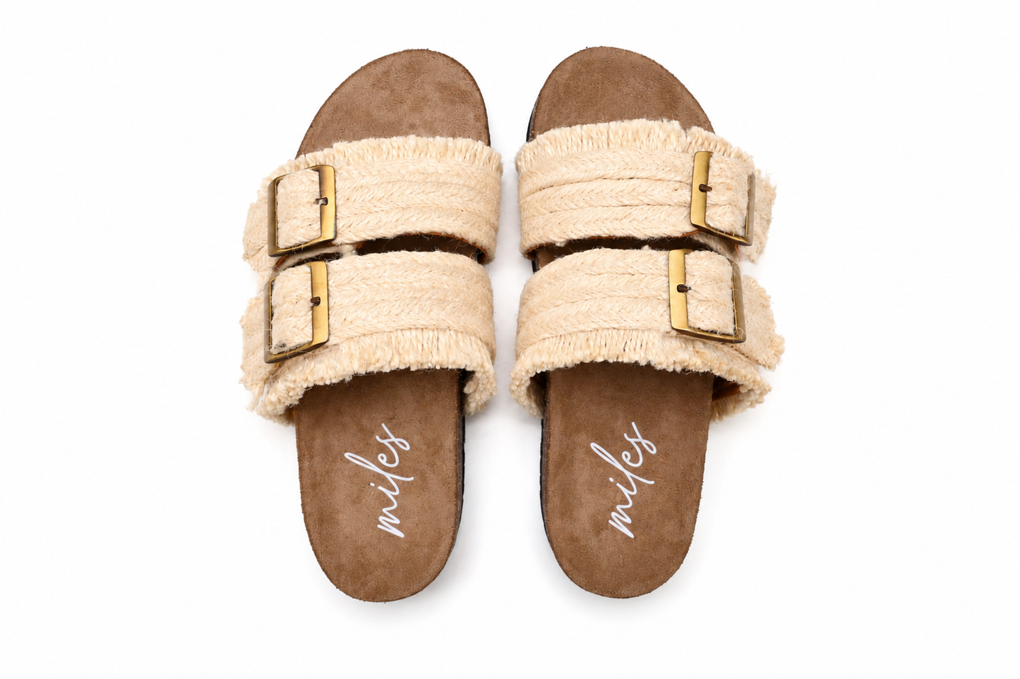 Braided double buckle / Ivory