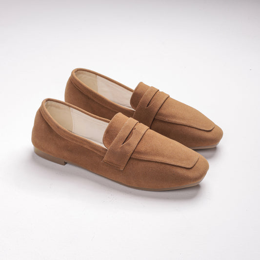Suede Loafers Camel